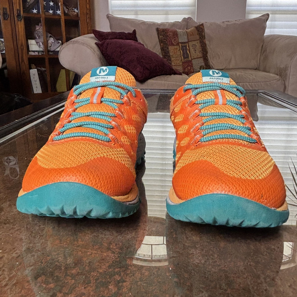 Merrell Antora 2 Shoes Women's 8 Orange Trail Running Hiking Athletic Sneakers
