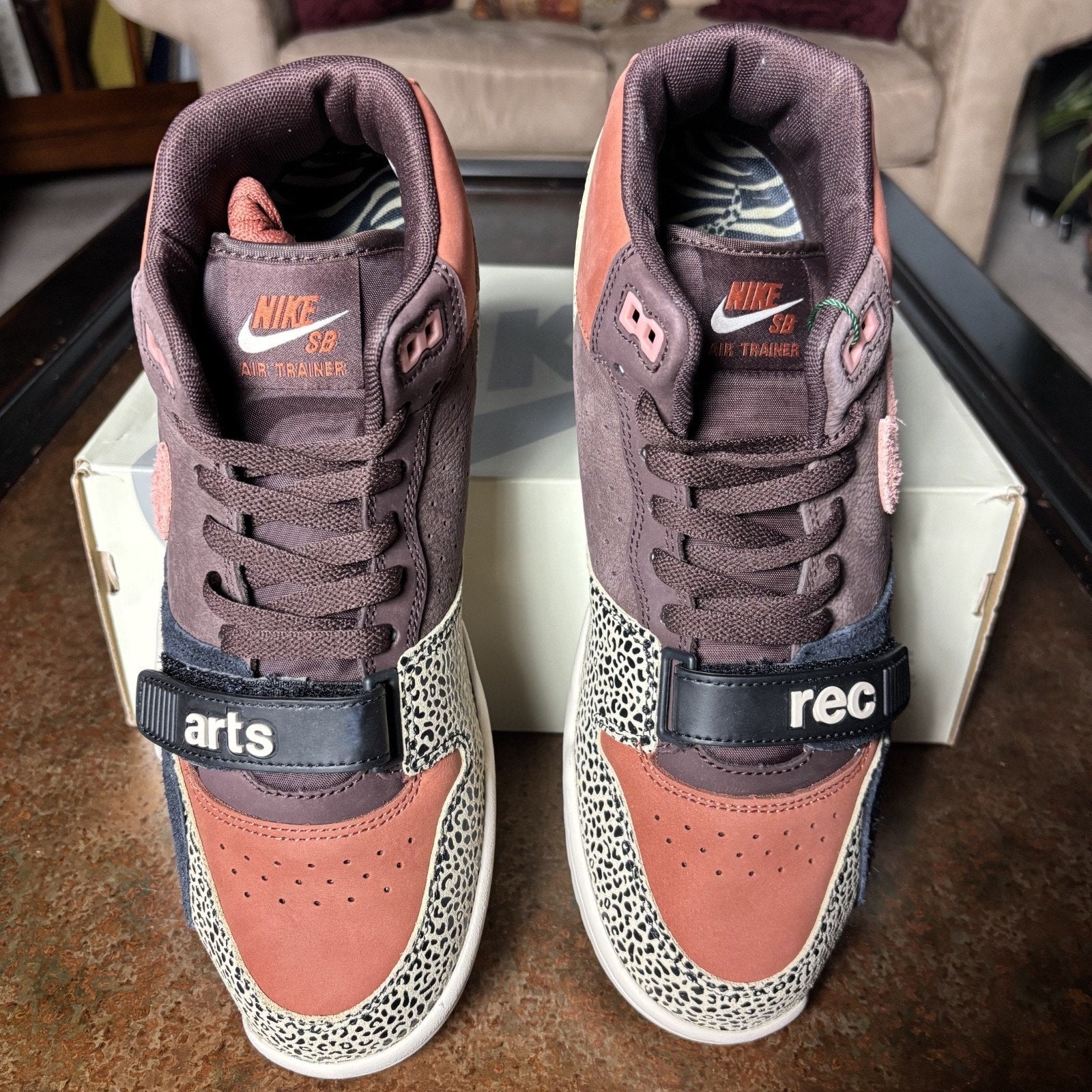 Nike SB Air Trainer 1 Arts-Rec Shoes Mens Size 10.5 Brown Beige Athletic Sneaker