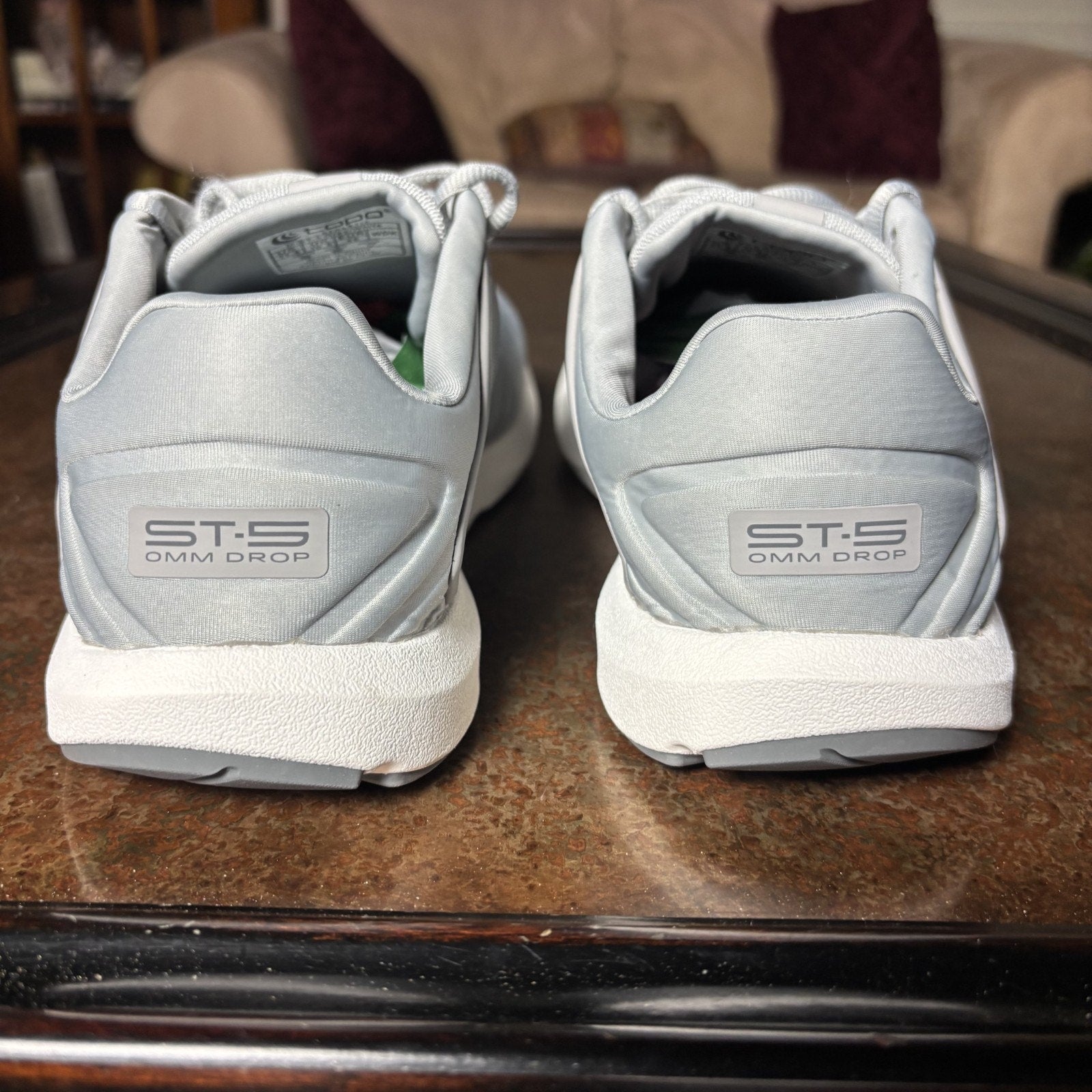 Topo Athletic ST 5 Shoes Mens 11.5 Grey White Lightweight Road Running Athletic