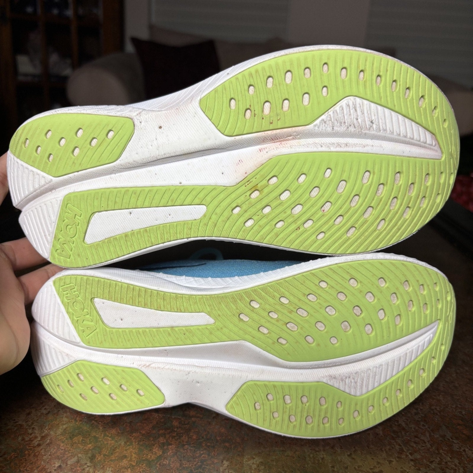 Hoka One One Mach 6 Shoes Women's Size 7 Blue Road Running Athletic Gym Sneakers