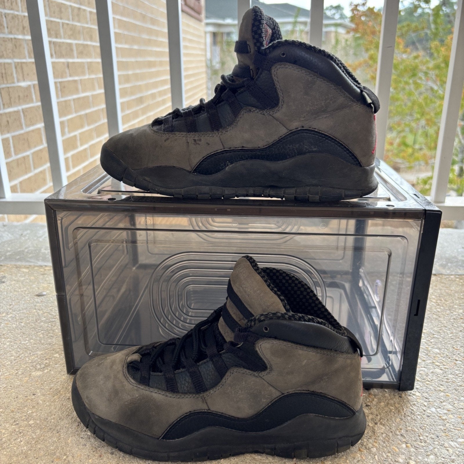 Nike Air Jordan 10 Retro Shadow Mens Sz 5 Grey Black Casual Basketball Sneakers