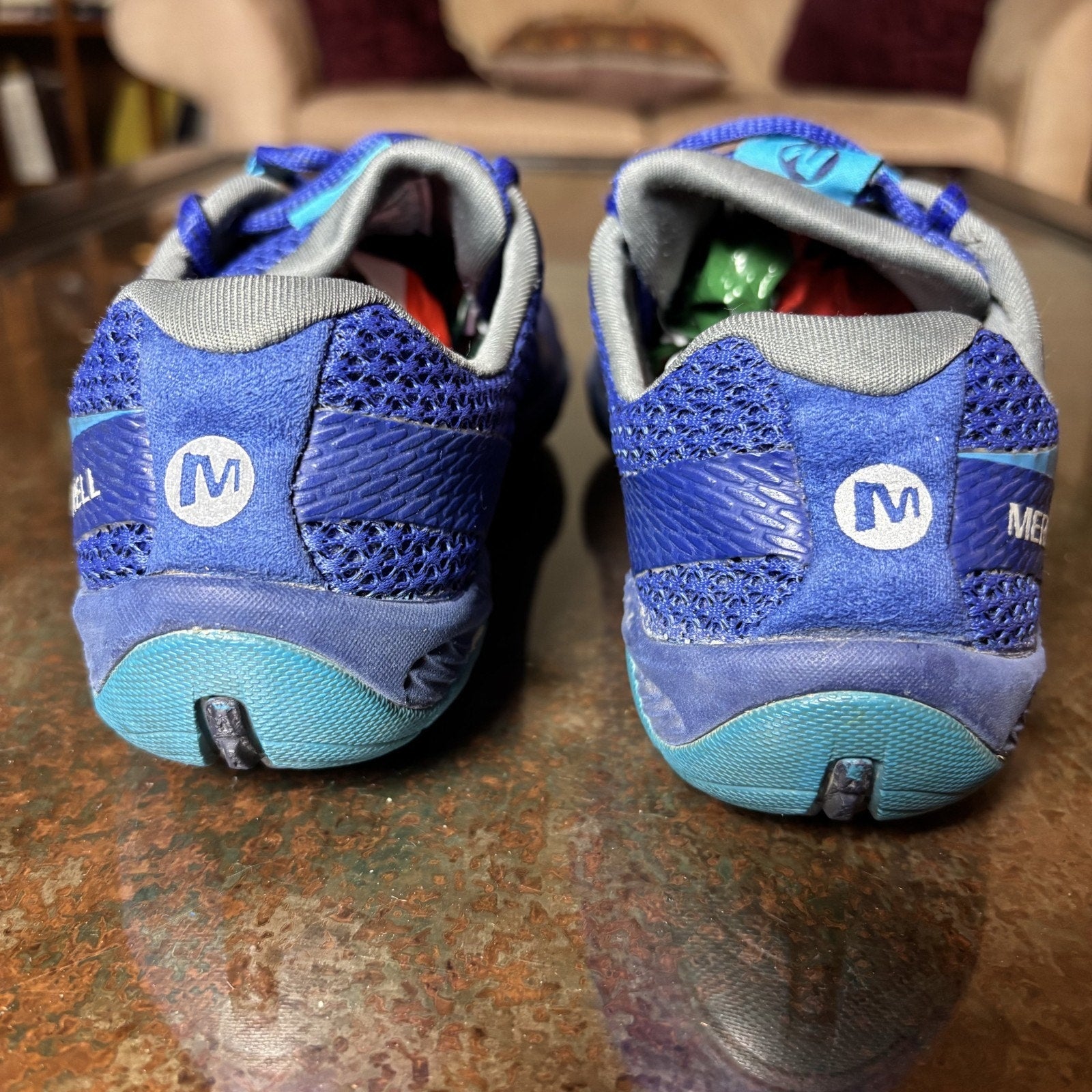 Merrell Pace Glove 3 Shoes Womens 7.5 Blue Athletic Barefoot Minimalist Sneaker