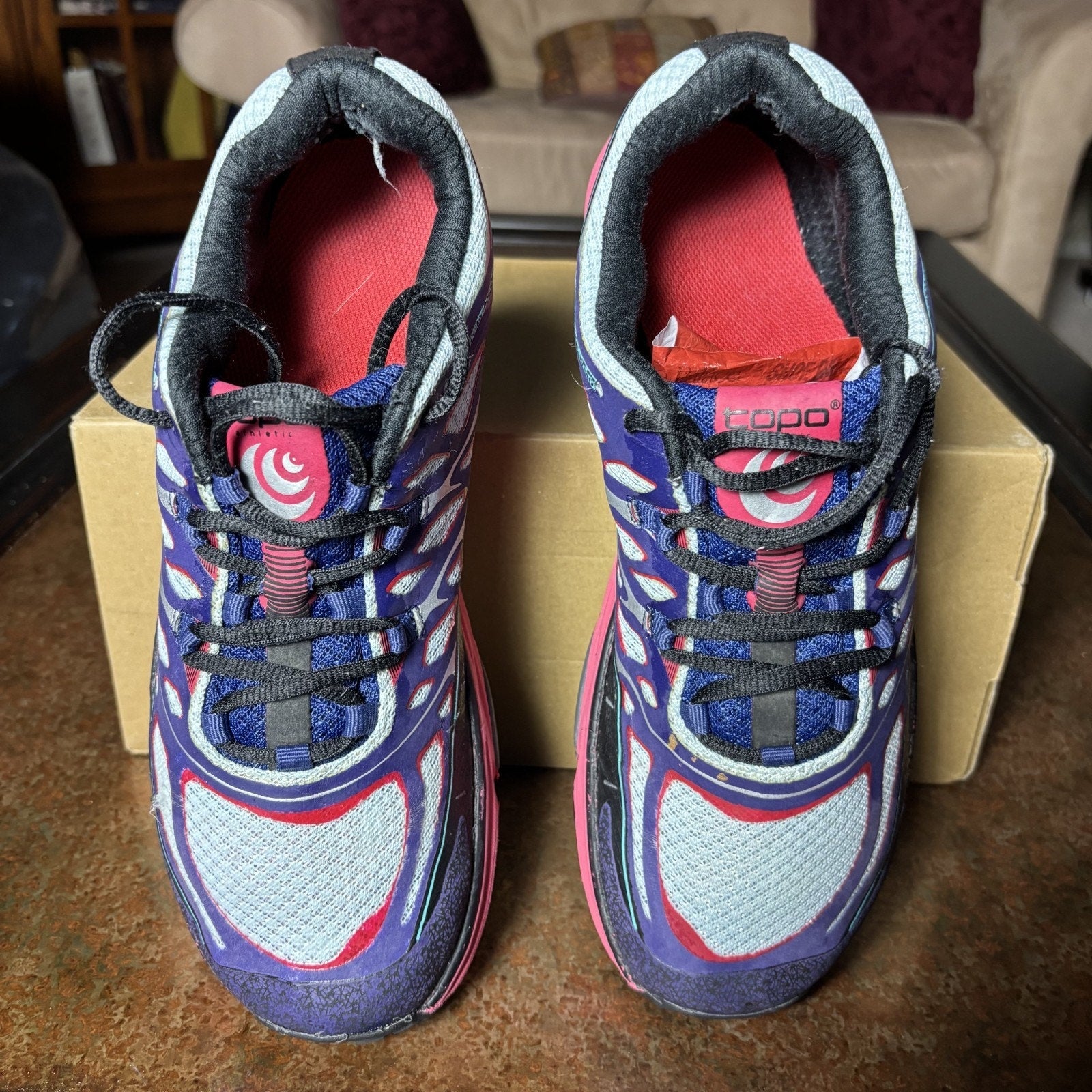 Topo Athletic MT 2 Shoes Women's 9.5 Multicolor Trail Running Jogging Sneakers