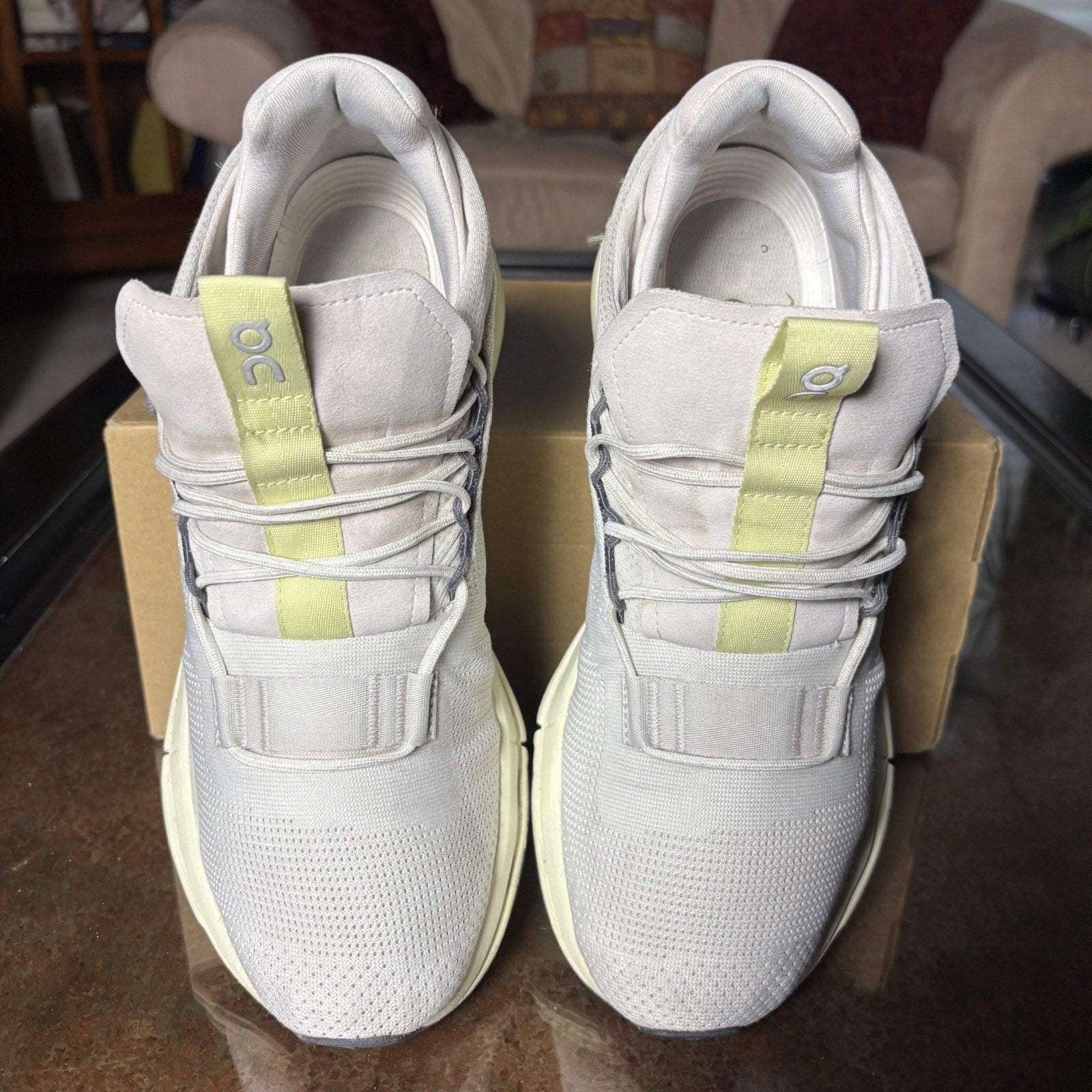 On Cloudnova Shoes Mens Size 9 White Road Running Athletic Comfort Gym Sneakers