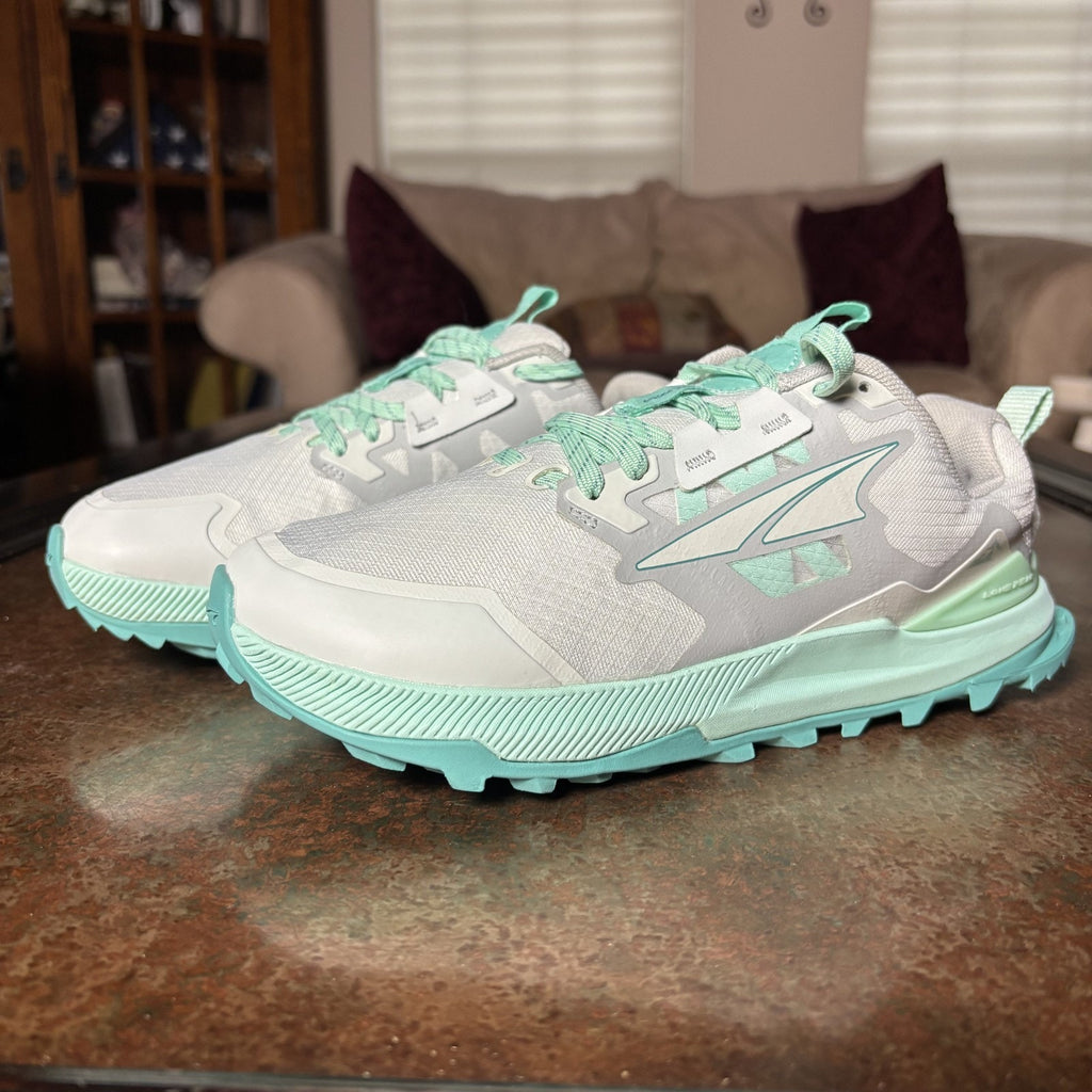 Altra Lone Peak 7 Shoes Women's 6.5 Wide White Teal Trail Running Athletic Gym