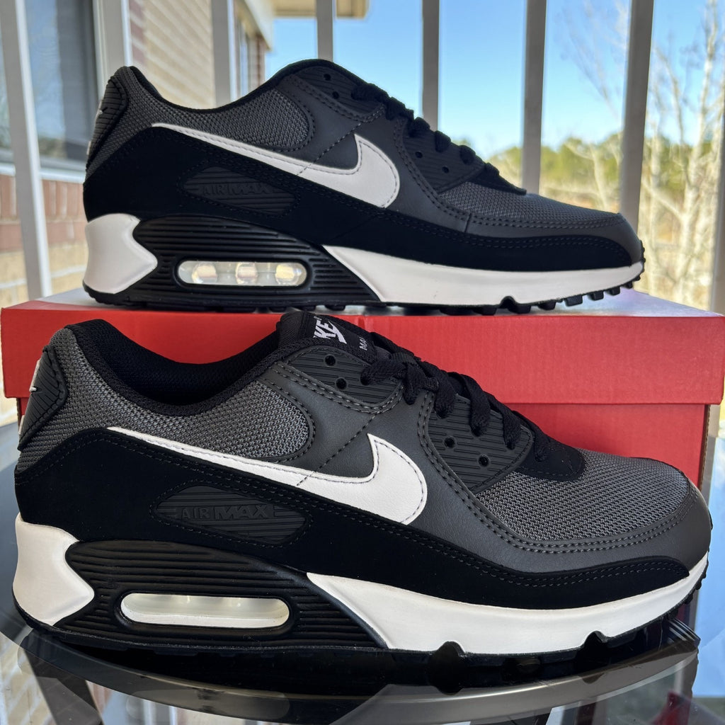 Nike Air Max 90 Shoes Grey Black White Casual Athletic Sneakers Mens Sizes NEW