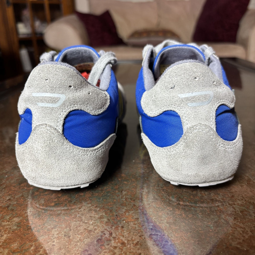 Diesel Harold Solar Shoes Men's Sz 7 Blue Grey Cow Leather Sneakers Vintage Rare