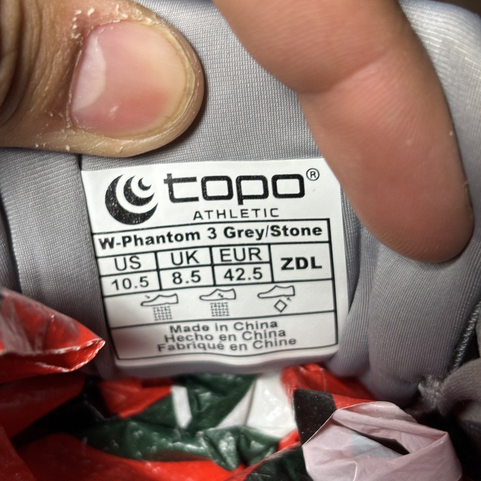 Topo Athletic Phantom 3 Shoes Women's 10.5 Grey White Road Running 5MM Drop Gym