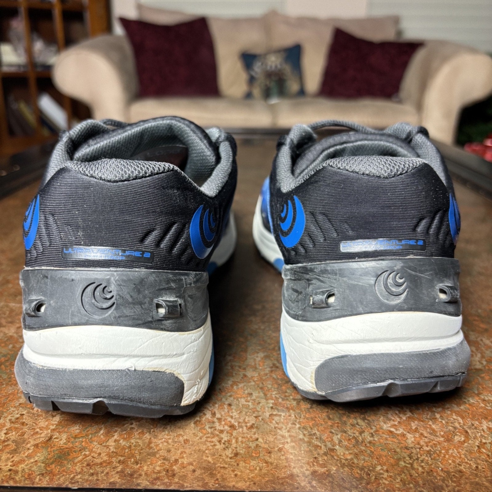 Topo Athletic Ultraventure 2 Shoes Mens 11.5 Blue Trail Hiking Outdoor Sneakers