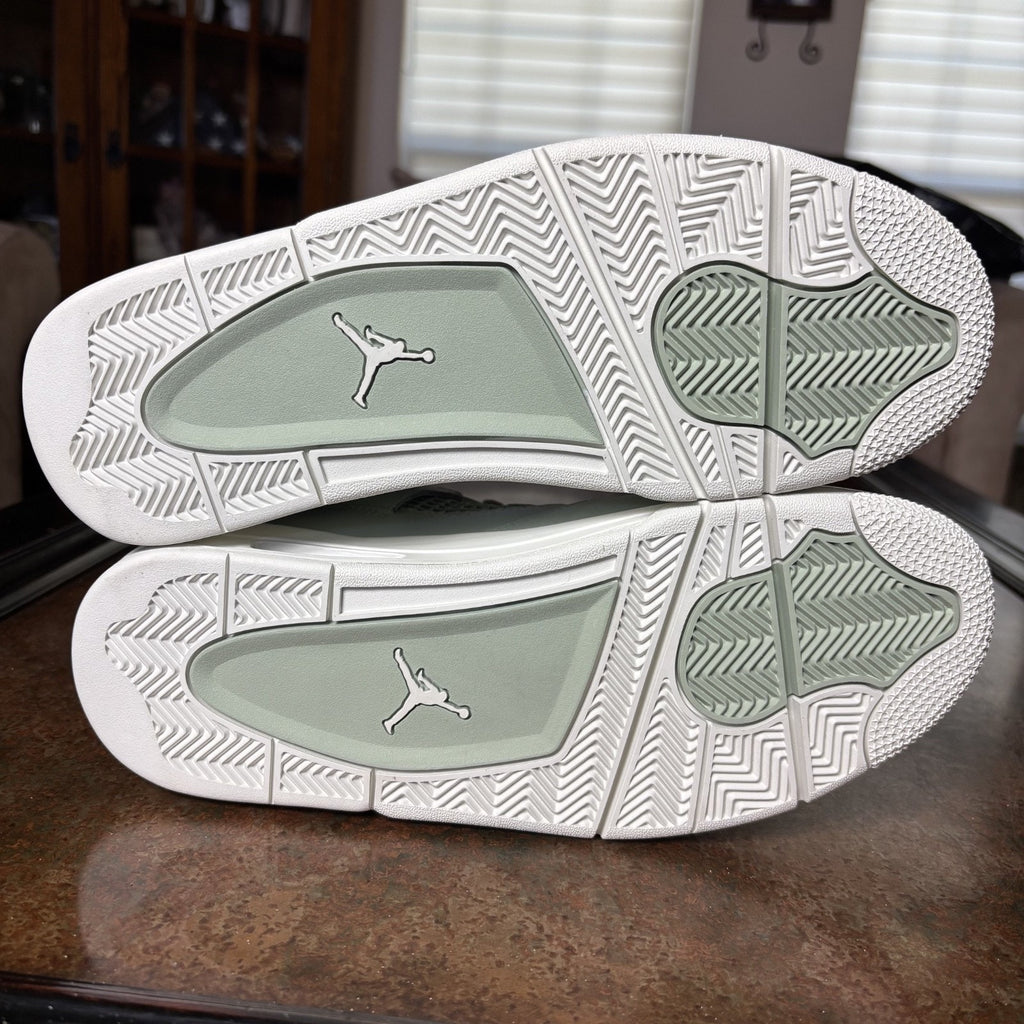 Nike Air Jordan 4 Retro Shoes Mens Size 10.5 Seafoam Green Silver Sail Sneakers