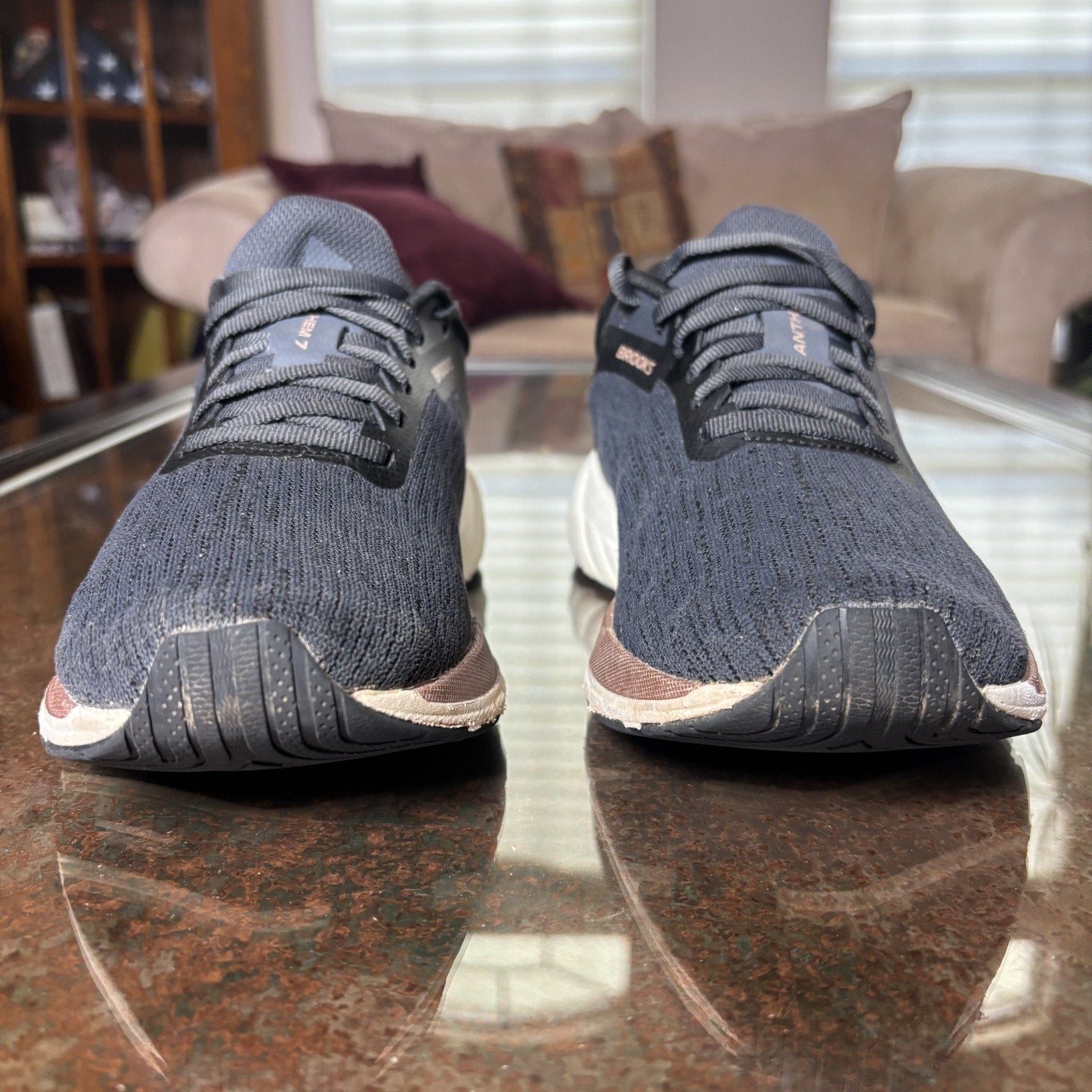 Brooks Anthem 7 Shoes Women's 8.5 Black Road Running Comfort Athletic Sneakers