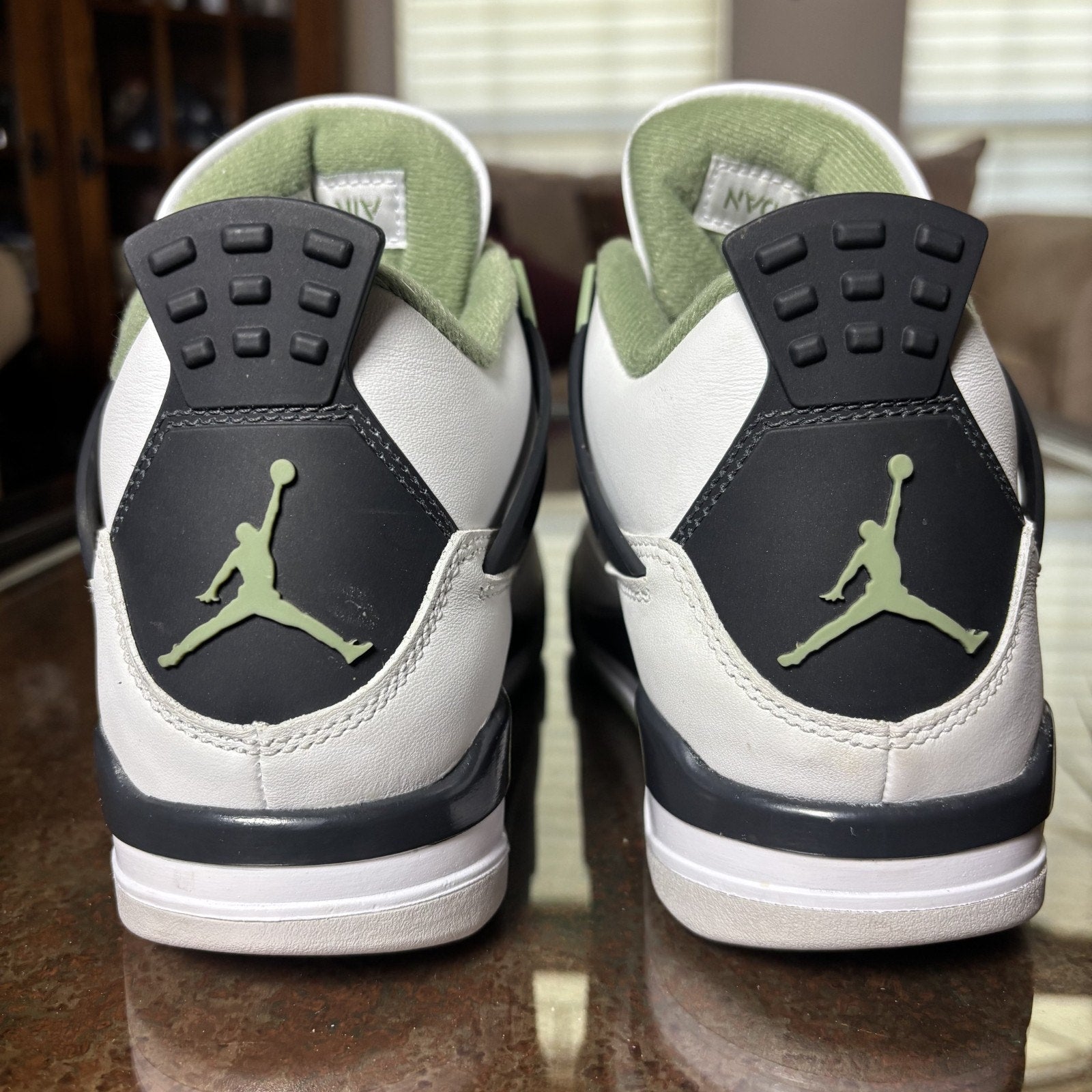 Nike Air Jordan 4 Reto Seafoam Shoes Women's 8 White Lifestyle Casual Sneakers