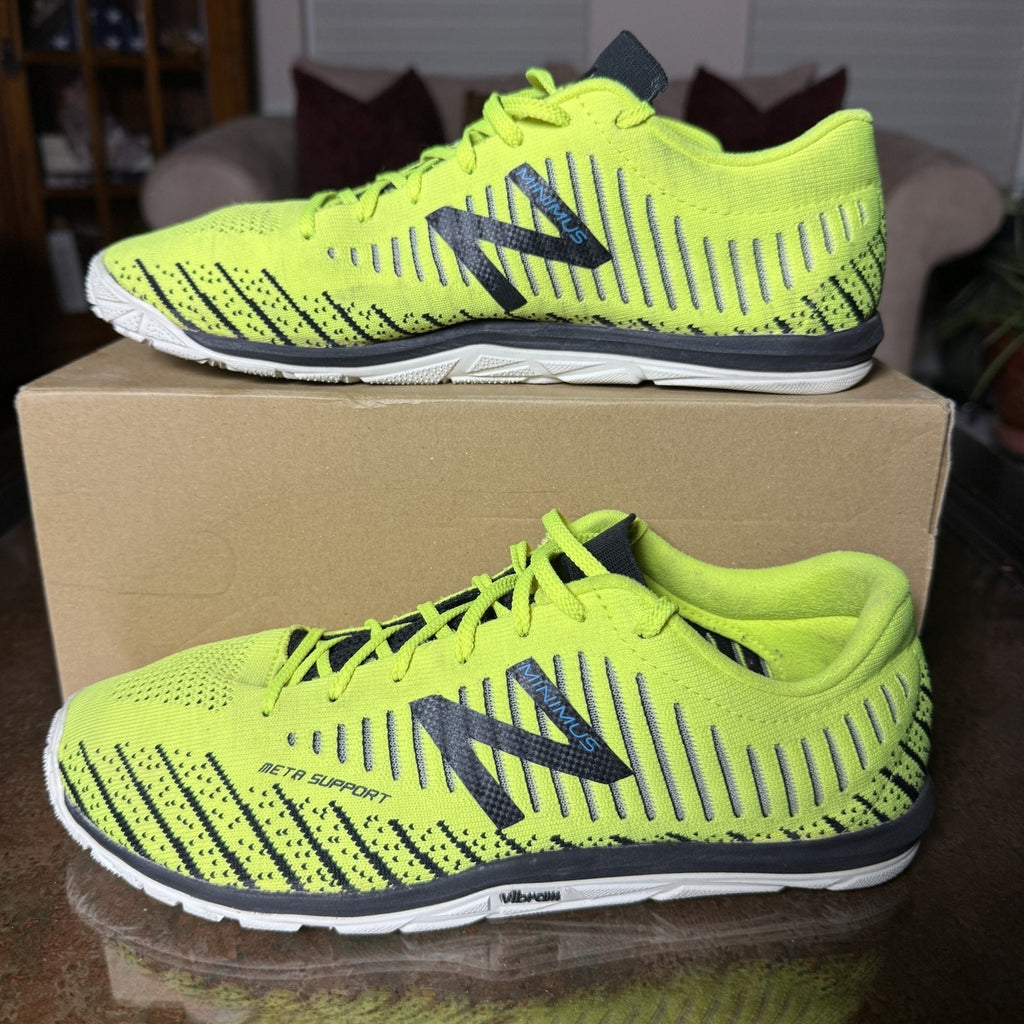 New Balance Minimus 20v7 Shoes Mens 10.5 Neon Yellow Athletic Running Sneakers