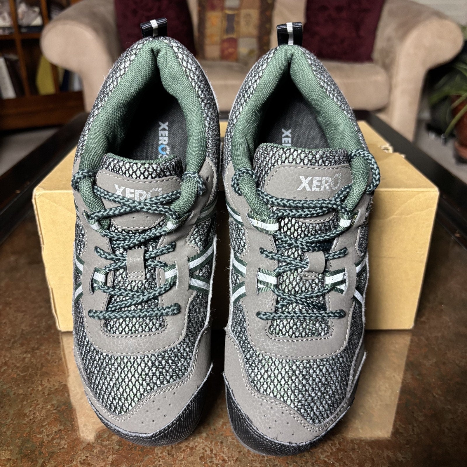 Xero Shoes TerraFlex Women's 9.5 Grey Green Barefoot Minimalist Trail Athletic