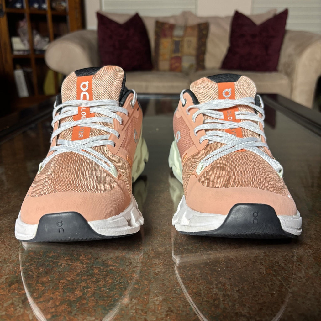 On Cloudflyer 4 Shoes Women's Size 8 Pink Road Running Athletic Comfort Sneakers