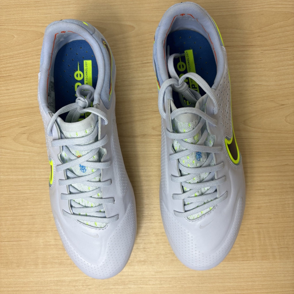 Nike Tiempo Legend 9 Elite SG Pro AC Soccer Cleats Women's Size 7 White Blue NEW