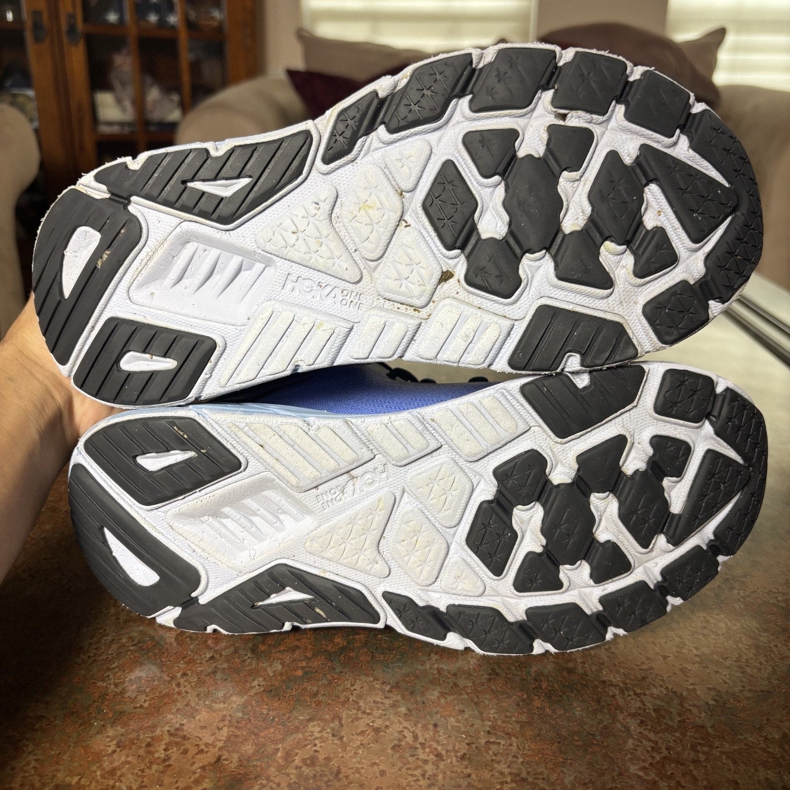 Hoka One One Arahi 7 Women's Size 9.5 Blue White Athletic Running Shoes Sneakers