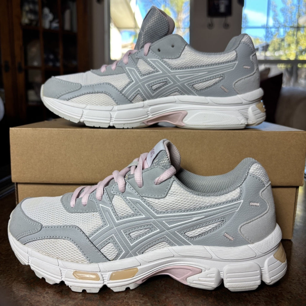 Asics Gel-Jog MC Shoes Women's Sz 7 Grey Pink Athletic Lifestyle Sneakers Sample