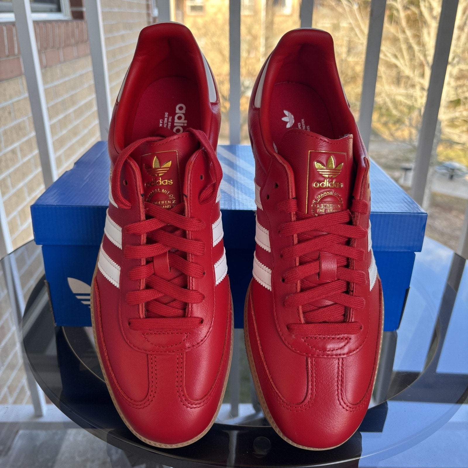 Adidas Samba OG Red White Casual Lifestyle Shoes Sneakers JR0881 Mens Sizes NEW