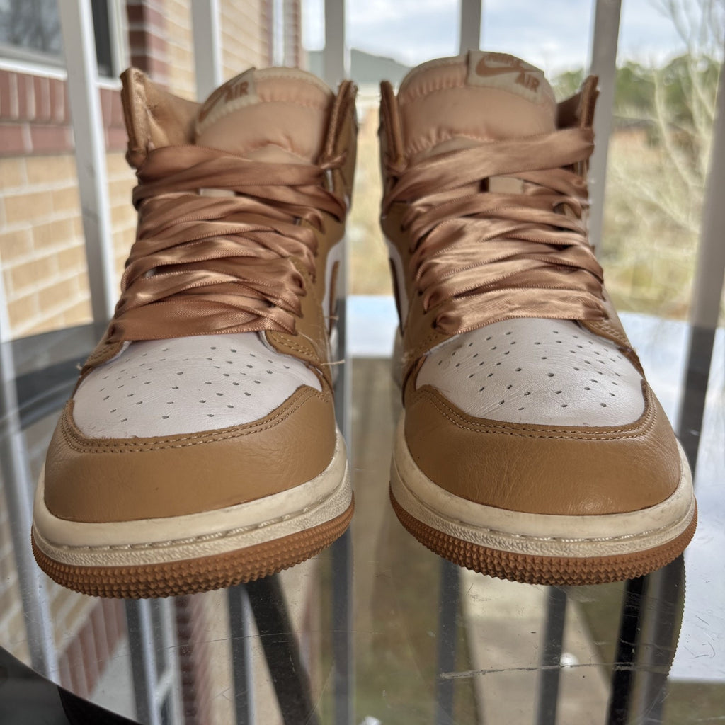 Air Jordan 1 Retro High OG Shoes Women's Size 9 Praline White Lifestyle Sneakers