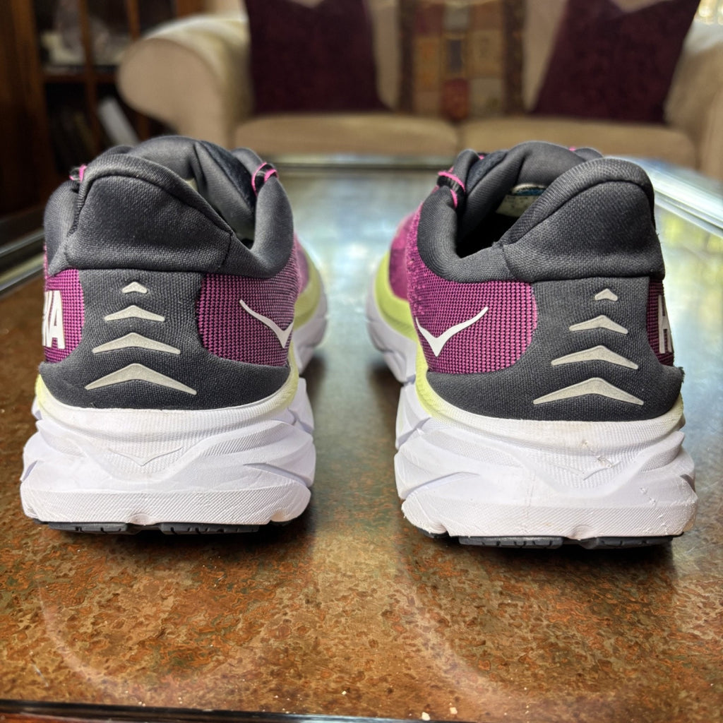 Hoka One One Clifton 8 Shoes Women's Sz 9.5 B Pink Running Athletic Gym Sneakers