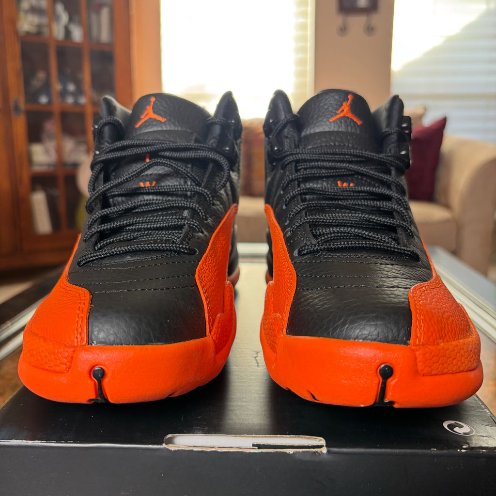 Nike Air Jordan 12 Retro WNBA Black Orange Basketball Shoes Sneaker Womens Sizes