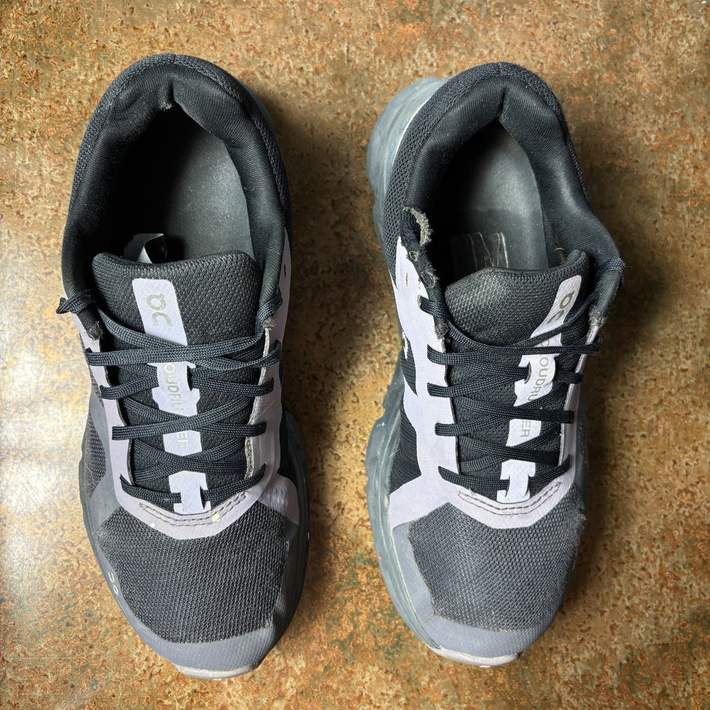 On Running Cloudrunner Shoes Womens Size 8 Black Lilac Running Athletic Trainers