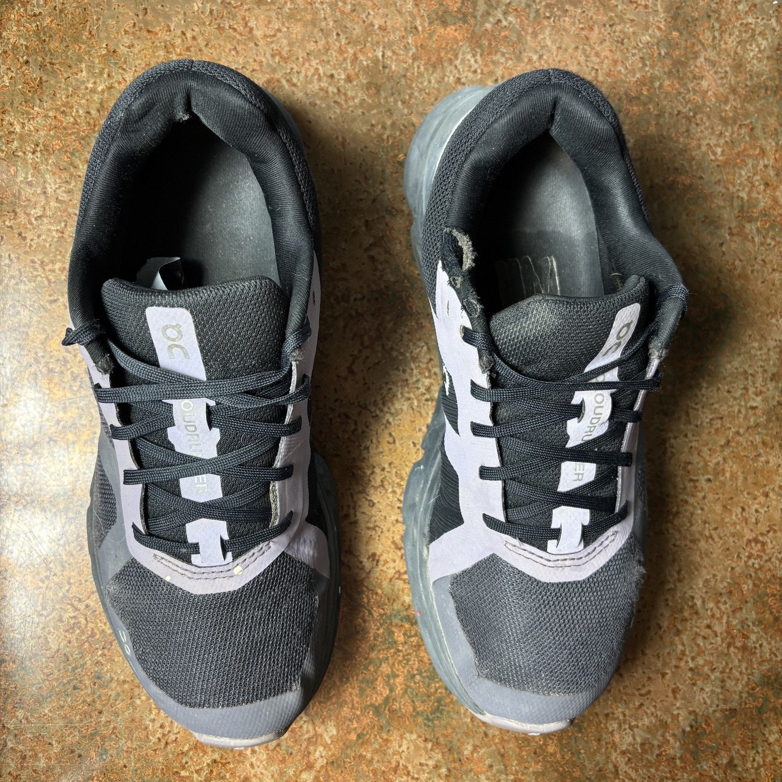 On Running Cloudrunner Shoes Womens Size 8 Black Lilac Running Athletic Trainers
