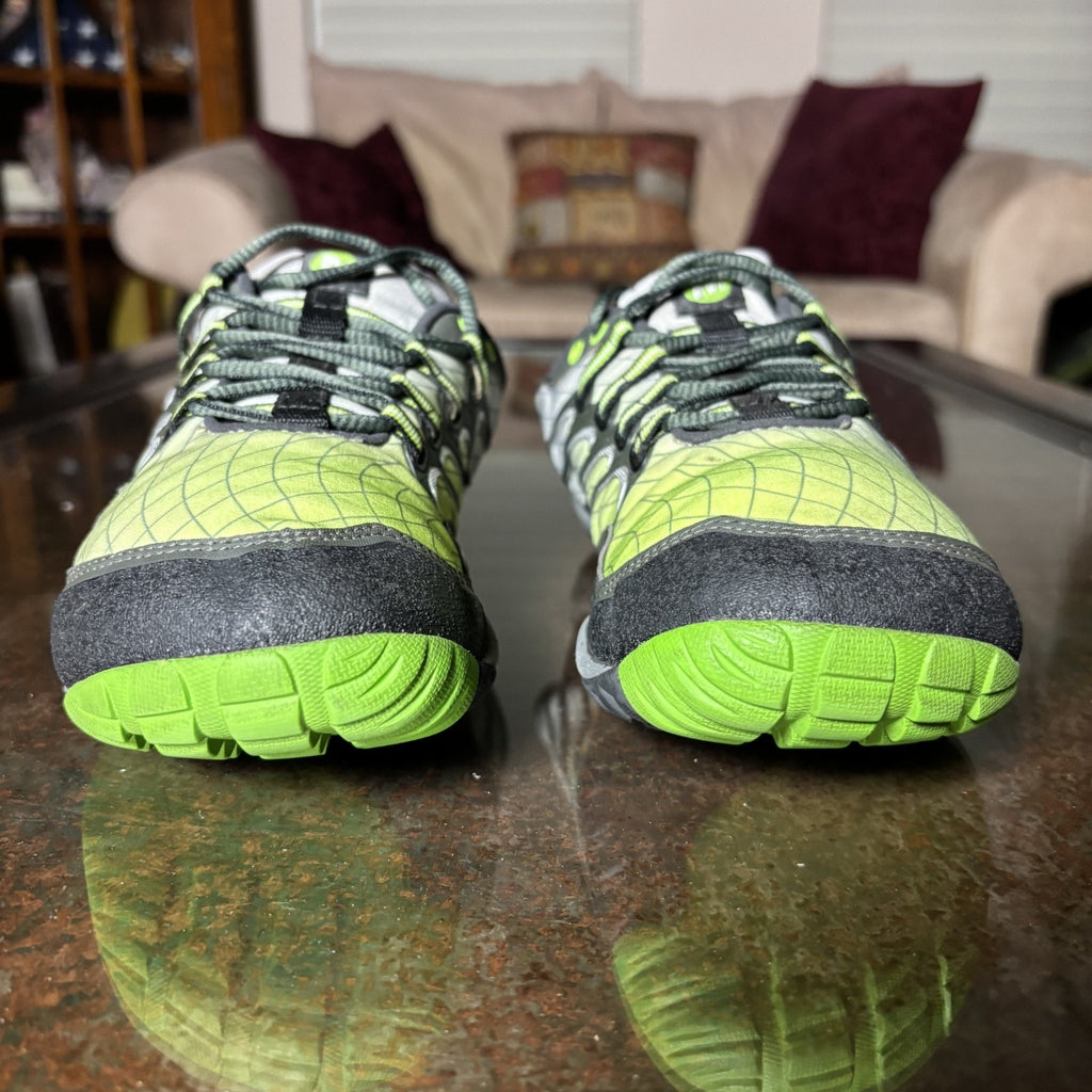 Merrell Sonic Glove Shoes Mens Sz 8 Grey Green Athletic Gym Barefoot Minimalist