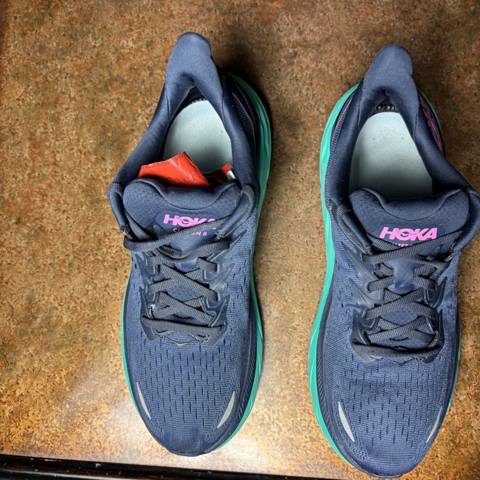 Hoka One One Clifton 8 Road Running Shoes Women's Size 10 Blue Athletic Sneakers