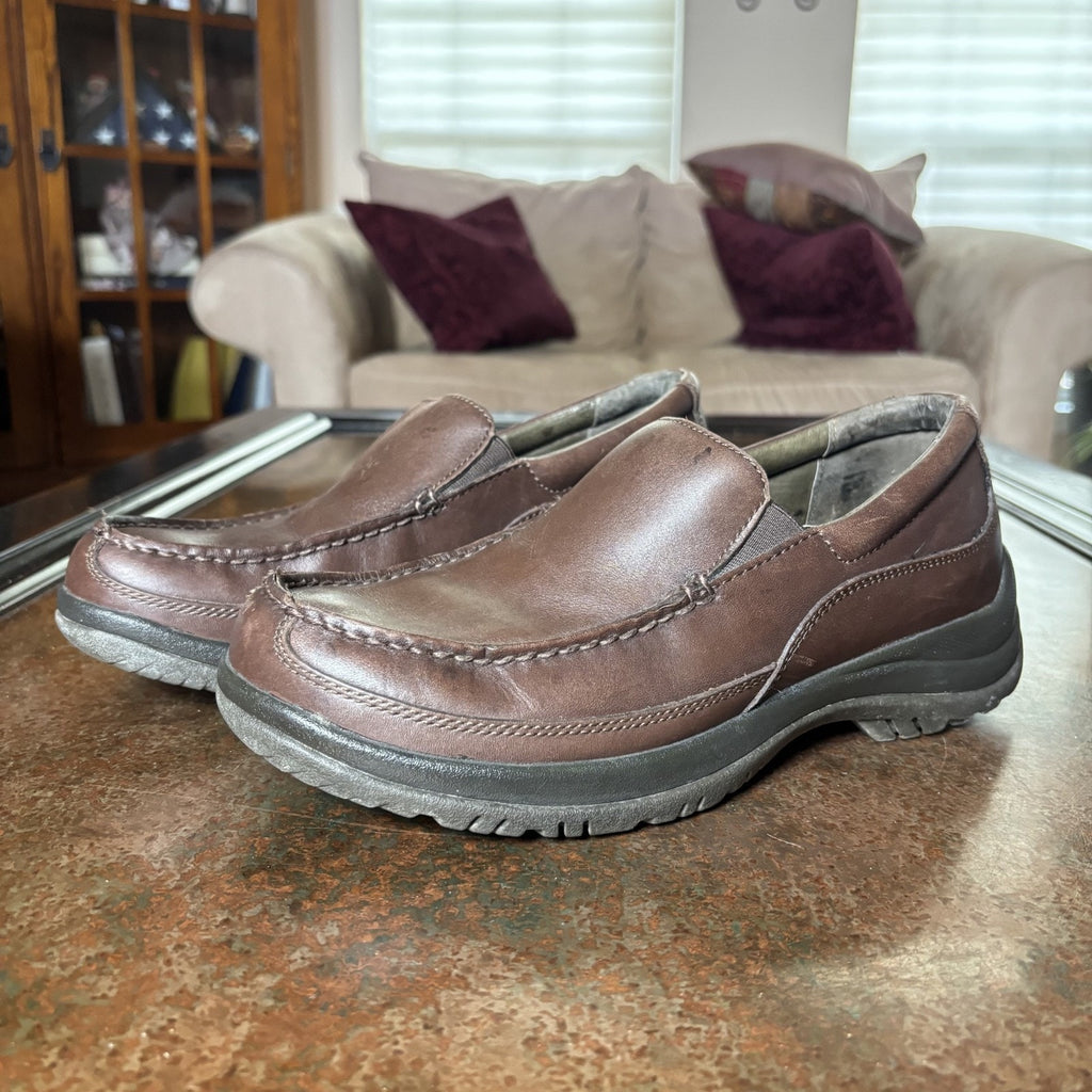 Dansko Wayne Loafers Mens Size 43 US 10 Leather Slip Resistant Brown Black Shoes