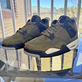 Nike Air Jordan 4 Retro SE Craft Medium Olive Green Sneakers Women's Sz 5 | 3.5Y