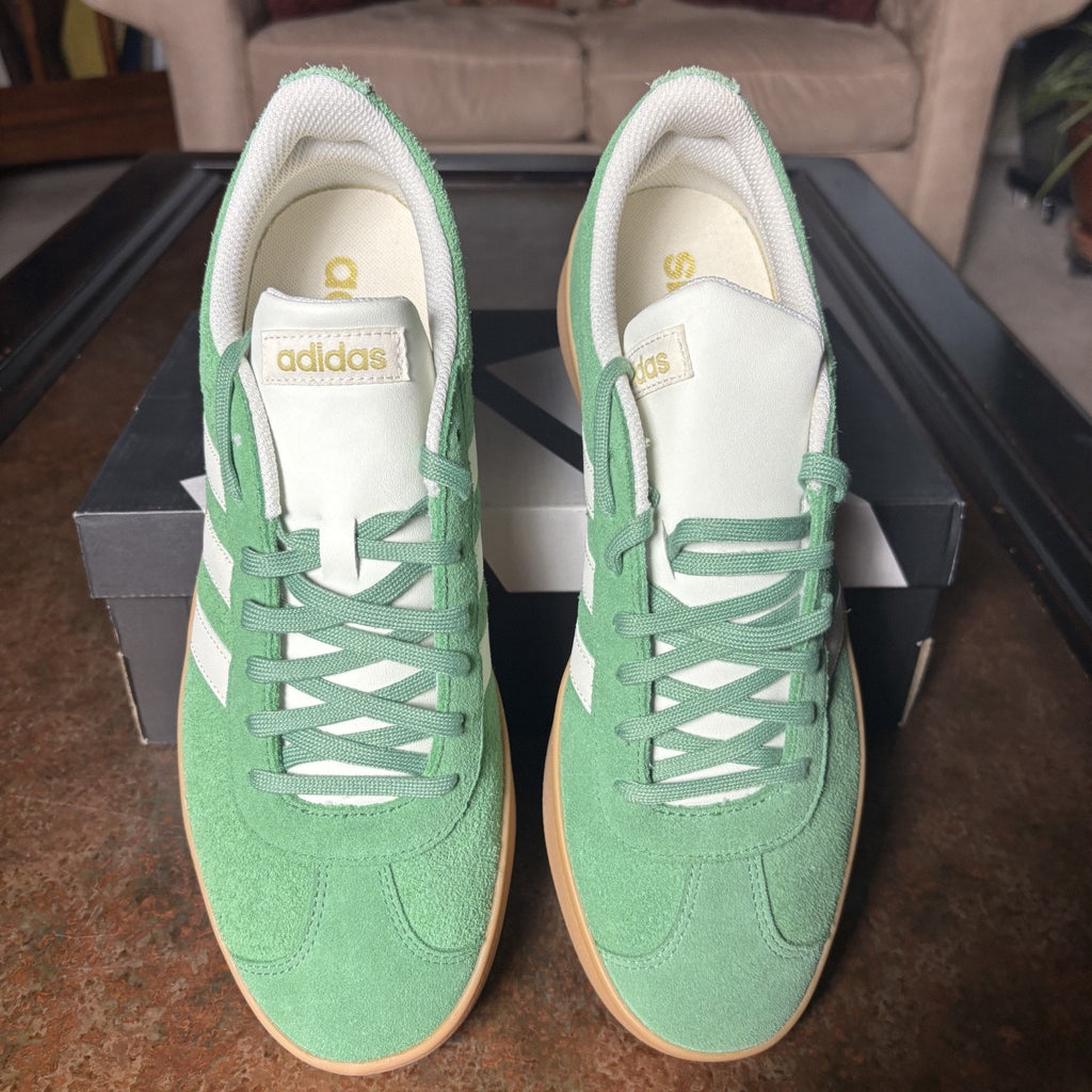 Adidas VL Court 2.0 Shoes Mens Size 10 Green White Lifestyle Casual Sneakers NEW