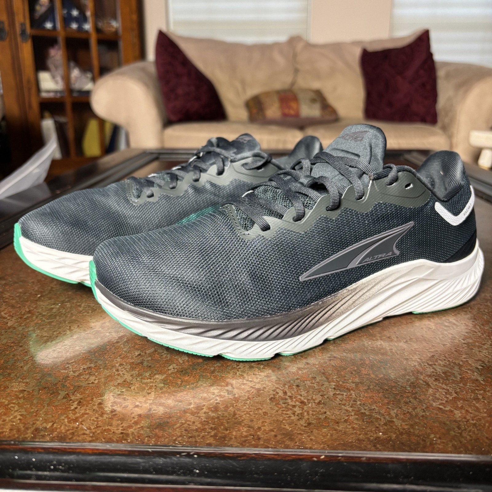 Altra Rivera 3 Shoes Mens Size 8.5 Black Teal Road Running Athletic Gym Sneakers