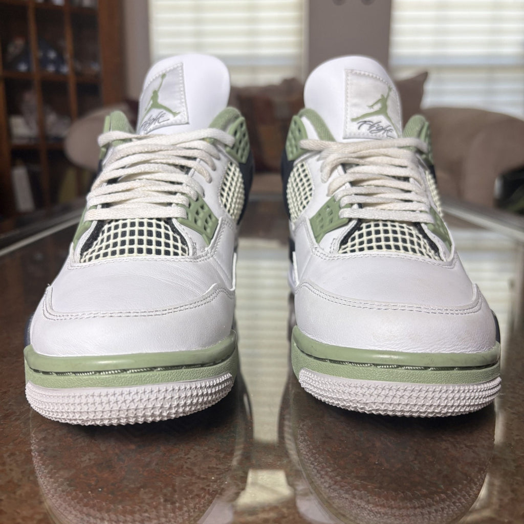 Nike Air Jordan 4 Reto Seafoam Shoes Women's 8 White Lifestyle Casual Sneakers