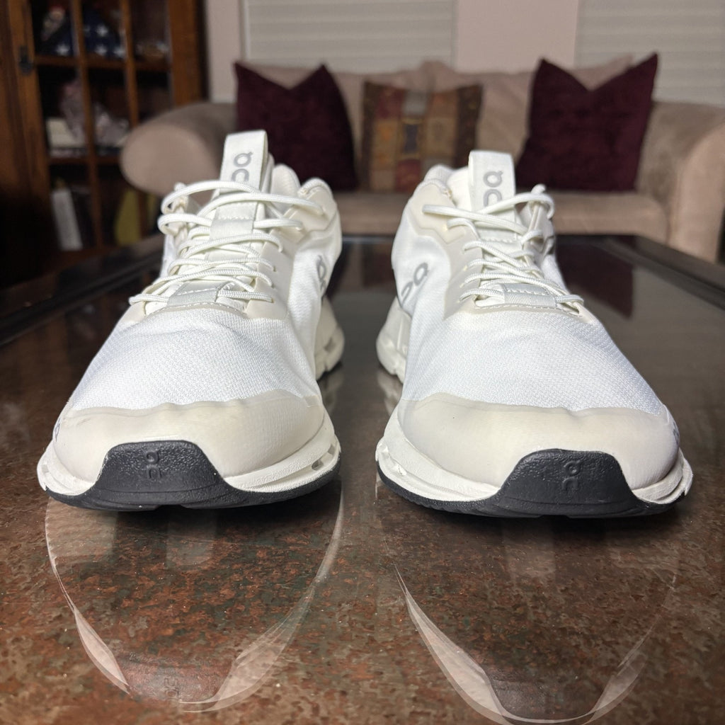 On Cloudnova Form Mens 13 White Road Running Athletic Gym Comfort Shoes Sneakers
