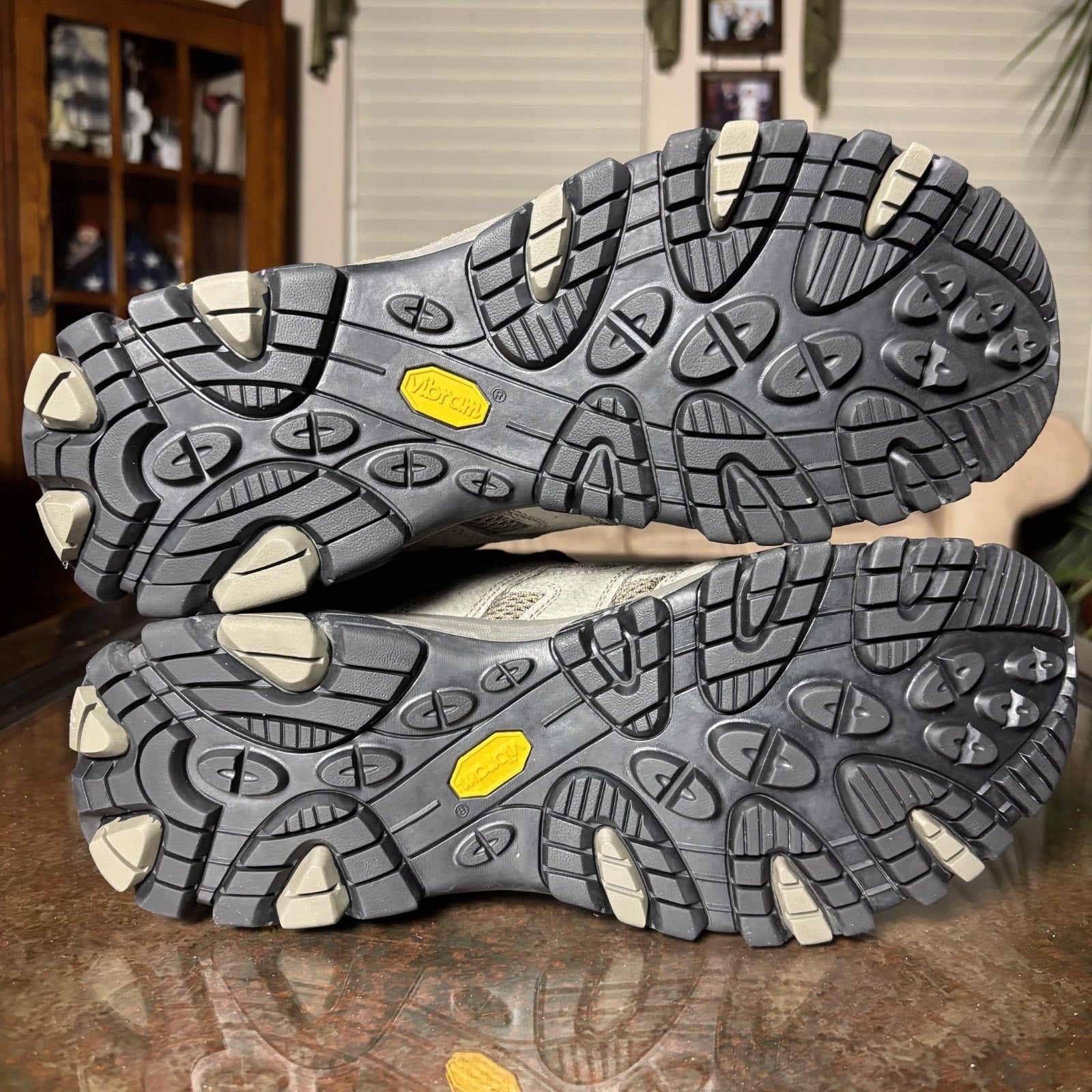 Merrell All Out Blaze Hiking Shoes Men's 9 Khaki Brown Athletic Trail Sneakers