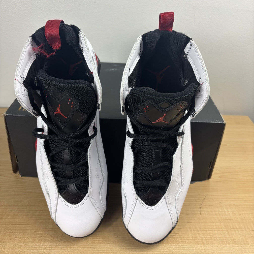 Nike Air Jordan True Flight White Sneakers Mens 12 White Red Lifestyle Shoes NEW