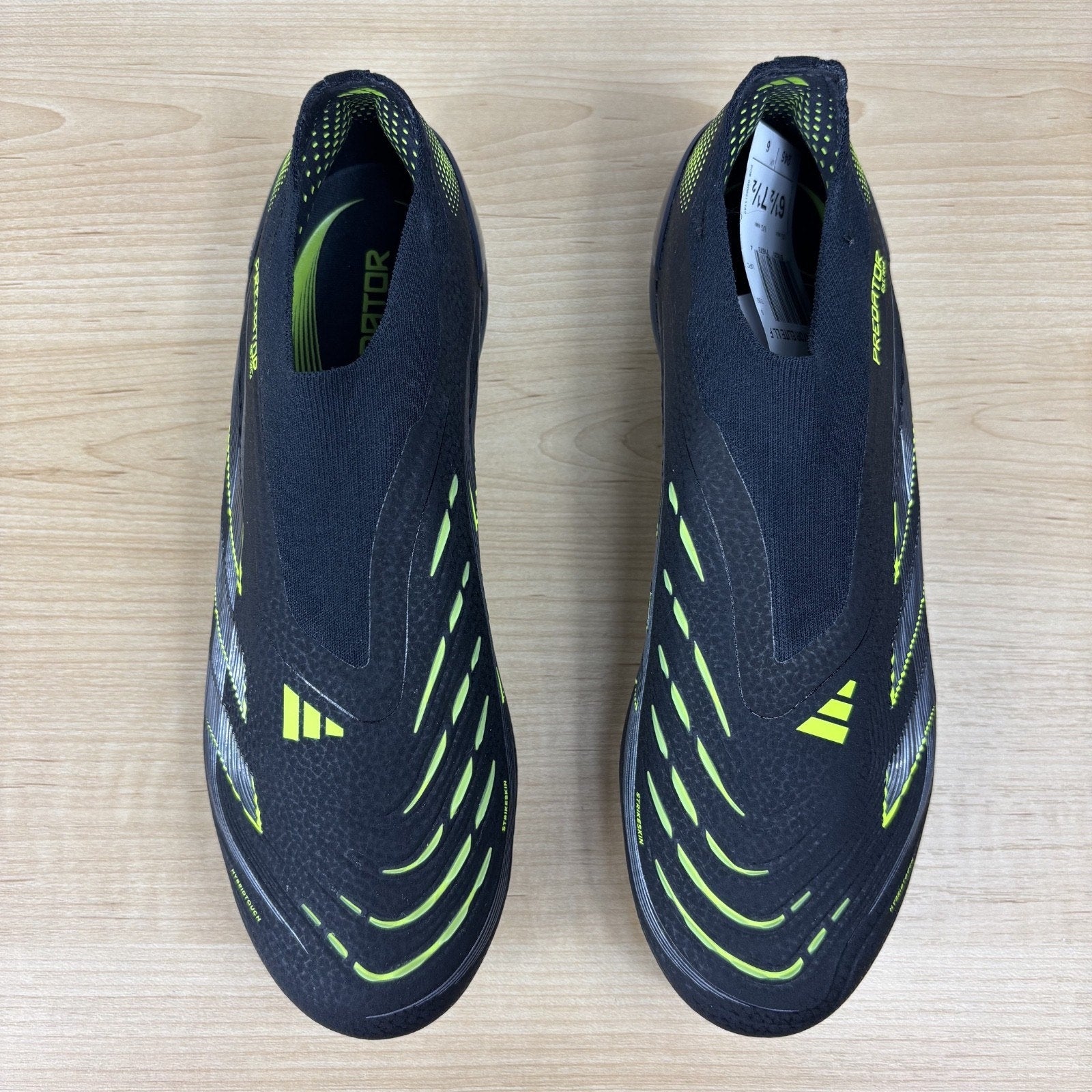 Adidas Predator Elite LL Laceless FG Soccer Cleats Women's Sz 7.5 Black Volt NEW