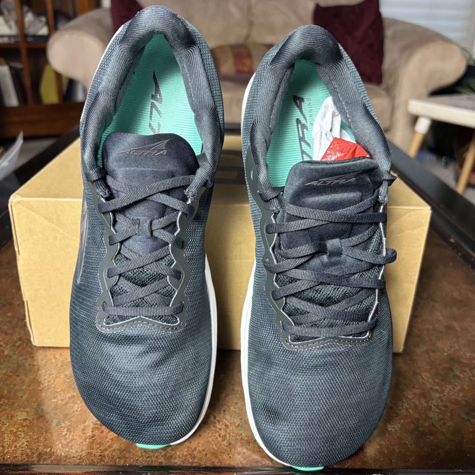 Altra Rivera 3 Shoes Mens Size 8.5 Black Teal Road Running Athletic Gym Sneakers