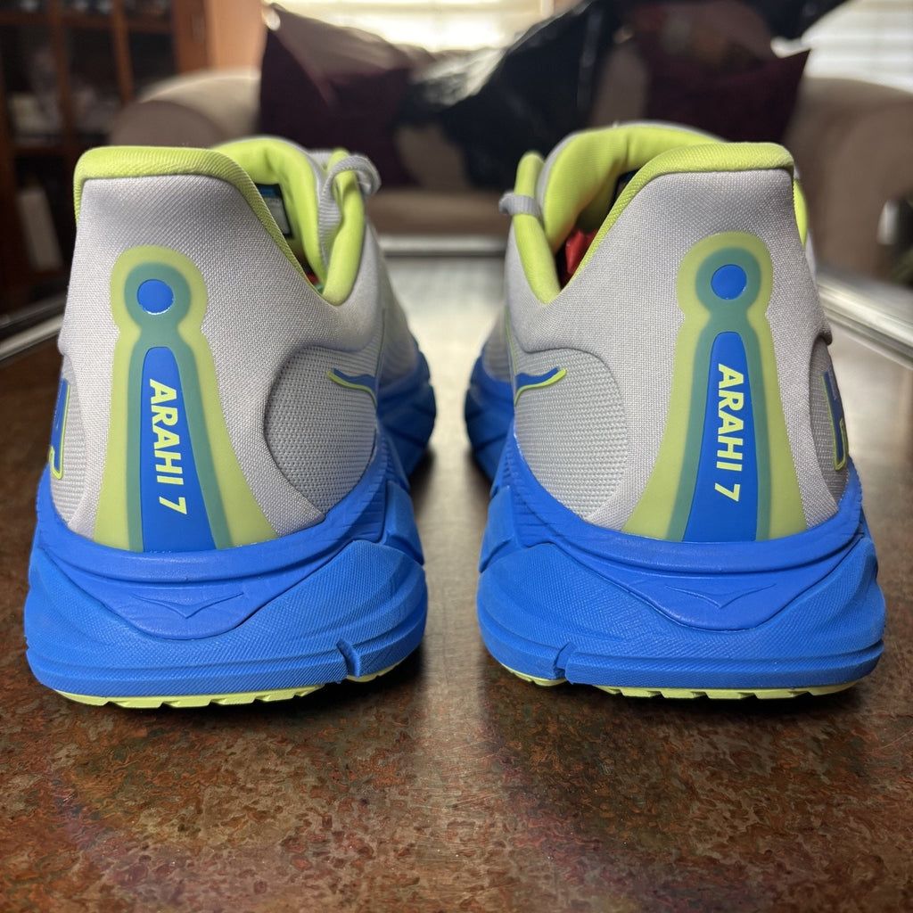 Hoka One One Arahi 7 Shoes Men's Size 12.5 Grey Blue Stability Athletic Running