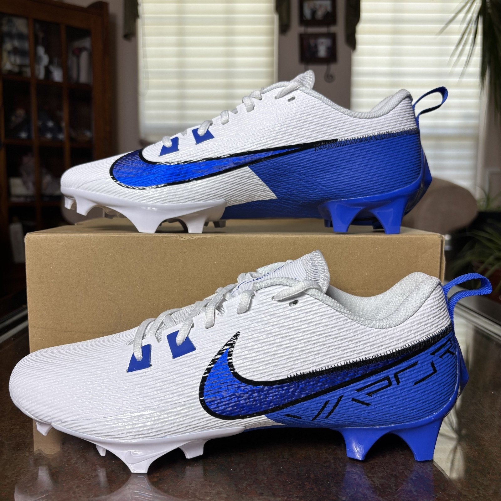 Nike Vapor Edge Speed 360 2 TB Football Cleats Men's Size 11.5 Blue White NEW