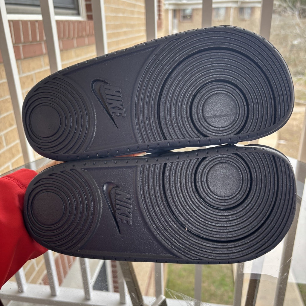 Nike Offcourt Adjust Slides Mens Size 8 Navy Blue Comfort Stap Water Slipper NEW