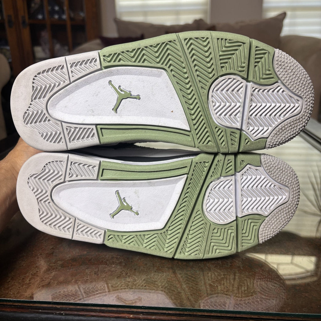 Nike Air Jordan 4 Reto Seafoam Shoes Women's 8 White Lifestyle Casual Sneakers