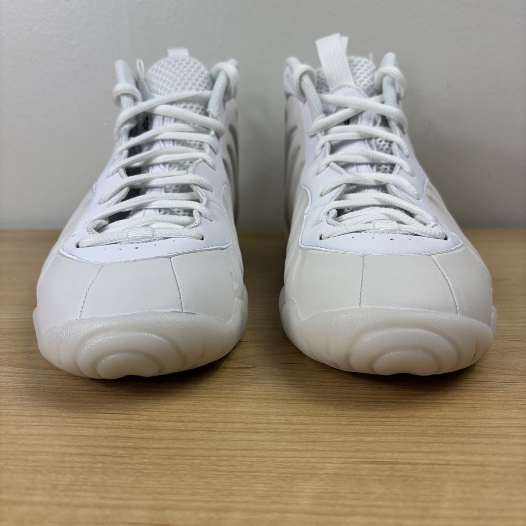 Nike Little Posite One Foamposite Sneakers GS Size 7 Triple White Gym Shoes NEW