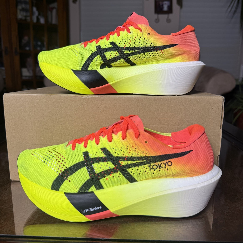 ASICS Metaspeed Edge Tokyo Women's 8 Neon Carbon Plated Running Marathon Shoes