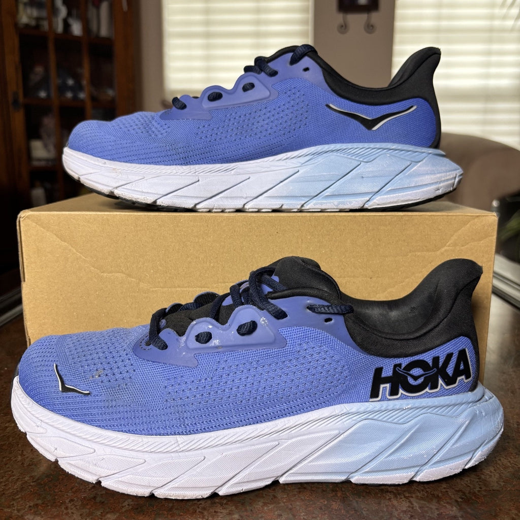 Hoka One One Arahi 7 Women's Size 9.5 Blue White Athletic Running Shoes Sneakers