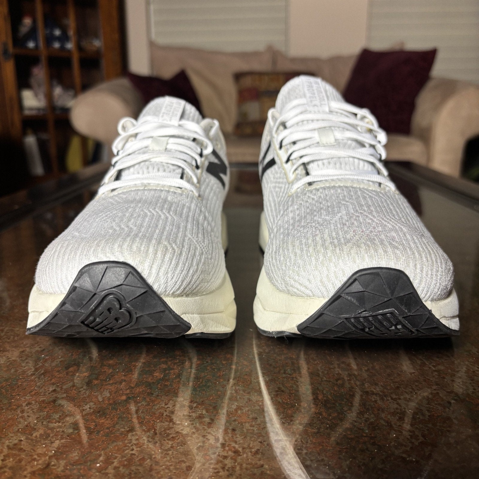 New Balance FuelCell Propel V5 Shoes Mens 13 2E Wide White Road Running Atheltic