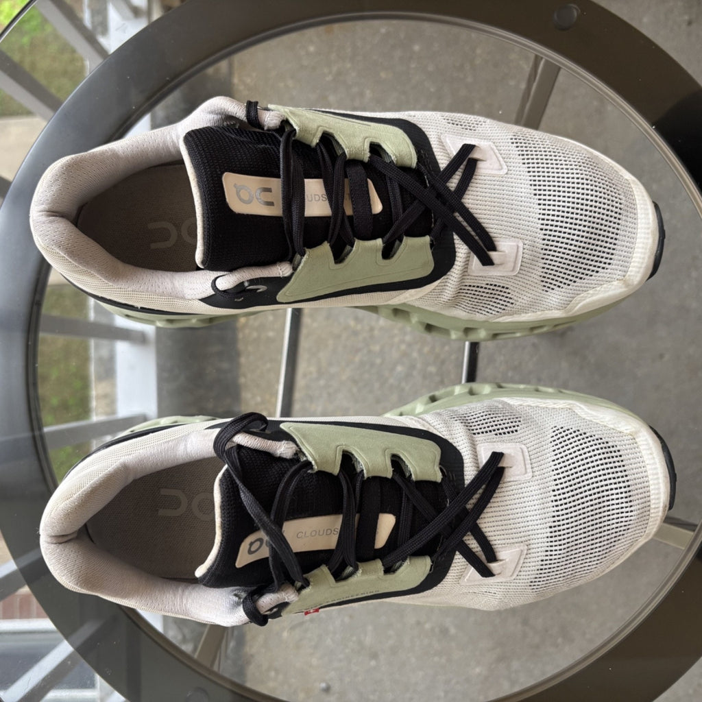 On Cloudstratus Shoes Women's 11 White Green Athletic Running Lifestyle Sneakers