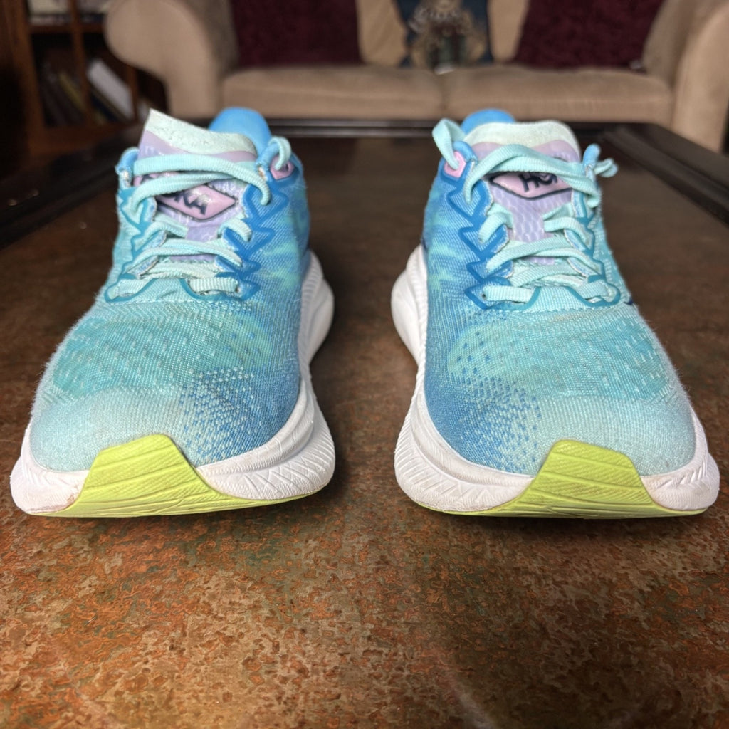 Hoka One One Mach 6 Shoes Women's Size 7 Blue Road Running Athletic Gym Sneakers
